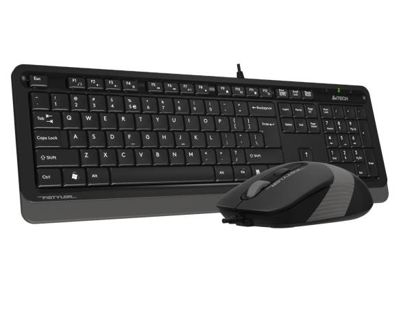 A4 Tech F1010 Q Usb Gri Tr Mm Klavye + Optik Mouse - 2