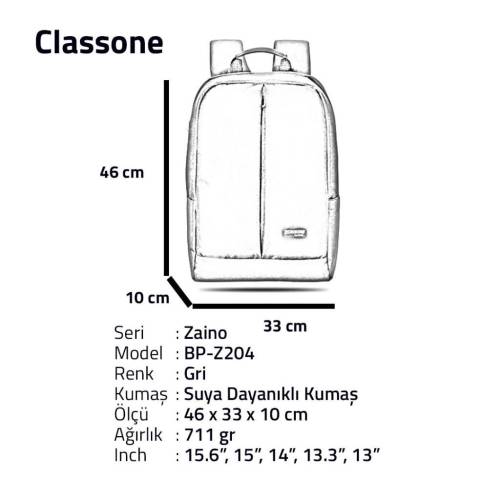 Classone Bp-Z204 Zaino Serisi 15.6