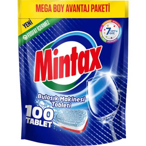 Mintax Bulaşık Makinesi Deterjanı 100 Tablet - 0