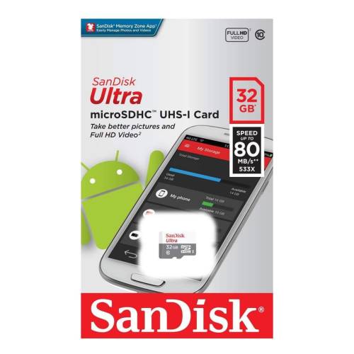 Sandisk SDSQUNS-032G-GN3MN 32 GB MicroSDHC Hafıza Kartı - 0